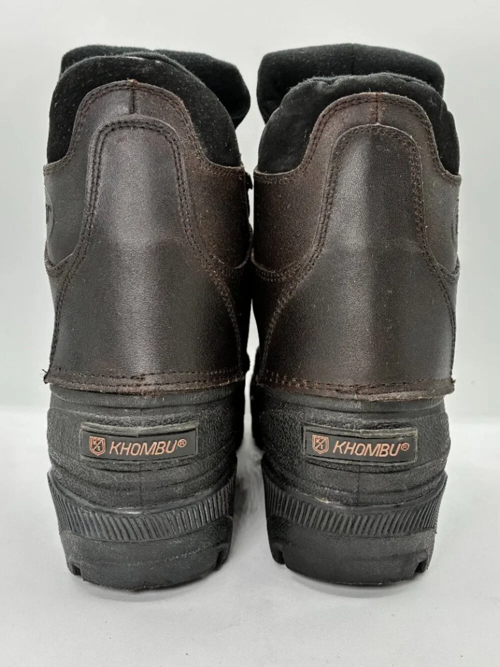 Khombu Tundra KH Black Waterproof Leather & Synthetic Snow Boots Men's Size 8M